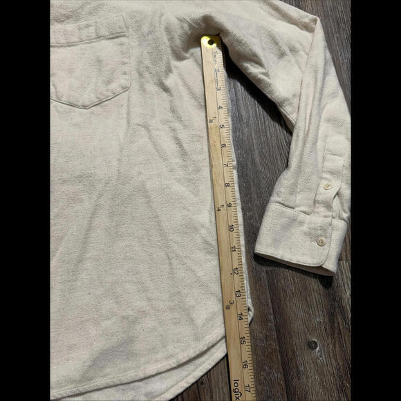 Madewell Cotton Ivory Button Quiet Luxury Double Pocket Womens Work Shirt Medium - Picture 8 of 14